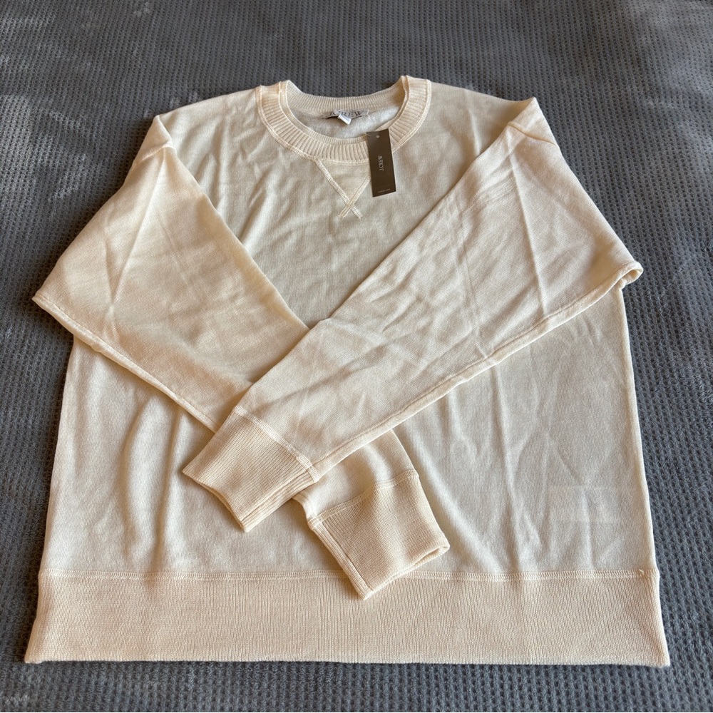 J Crew Oversized crewneck sweatshirt in merino wool Small